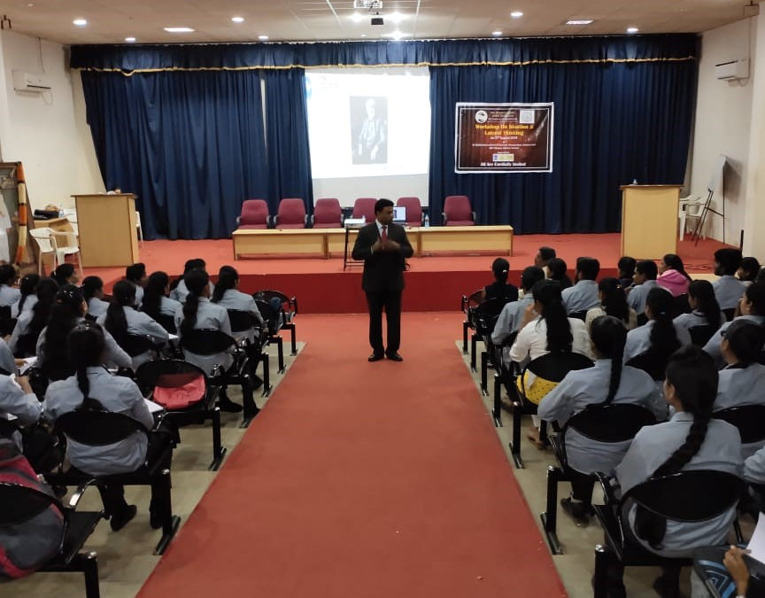 Outreach programme and workshop at SSIBM, Tumkur on 26th and 27th August 2019